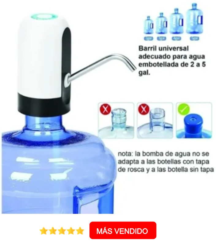 Dispensador Automatico De Agua Para Botellon Recargable