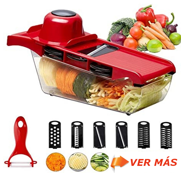 Mandoline Slicer 6 En 1 Cortadora De Verduras Rayador Rebana