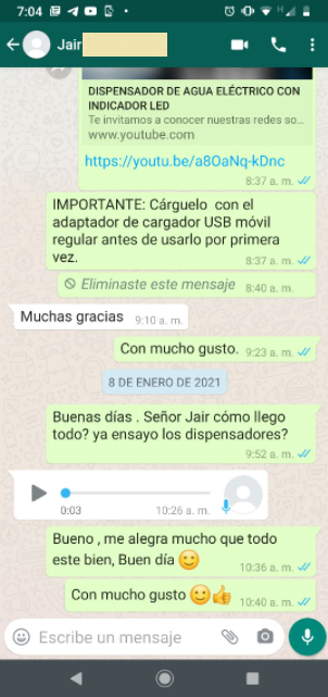 Dispensador Automatico De Agua Para Botellon Recargable
